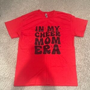 Red Graphic Tee "In My Cheer Mom Era"